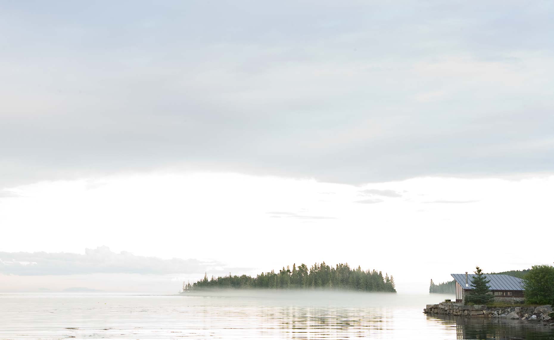 House With Foggy Island View