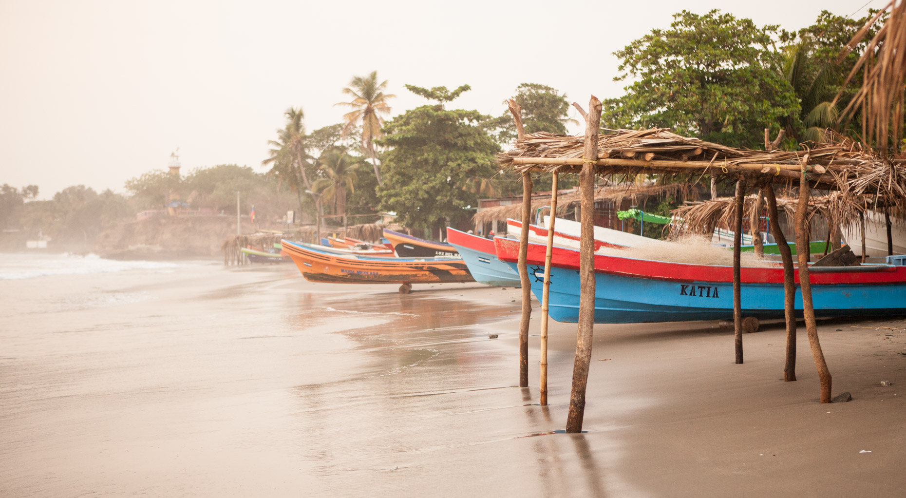 Old Fishing Boats on Beach